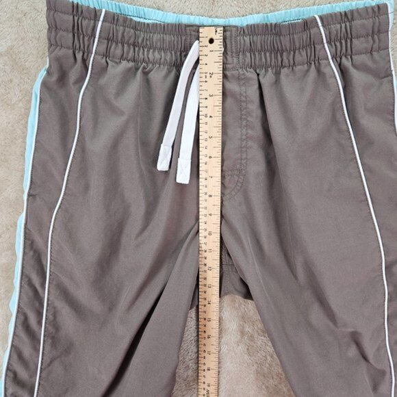 Nike Volley Swim Beach Board Shorts Men's Size M Gray And Blue Trunks Drawstring - Picture 9 of 16